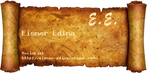 Eisner Edina névjegykártya